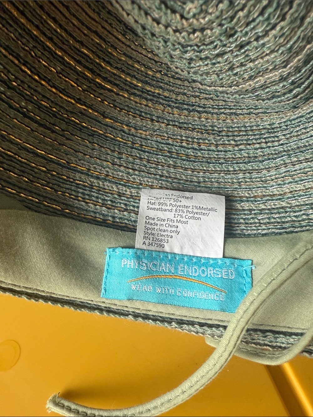 Light Sage Braided Straw Fedora Hat - Picture 4 of 4